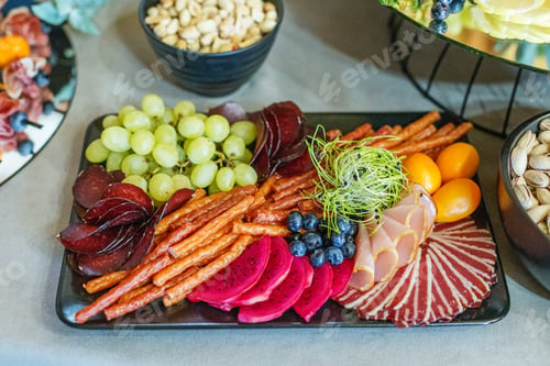 Preview: Luxury Charcuterie Board with Fruits, Meats and Nuts