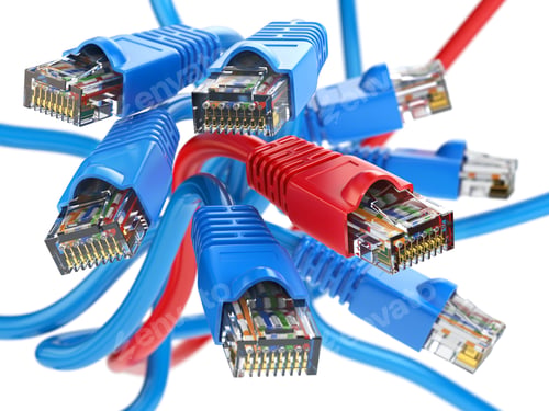 Preview: Computer network LAN cables rj45. Internet connections choice c