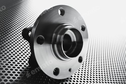 Preview: Composition of the car wheel bearing on metal surface
