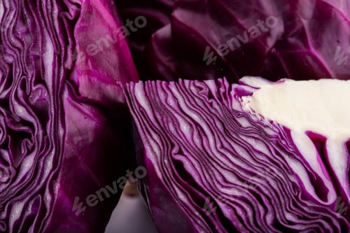 Preview: Purple cabbage isolated on white background
