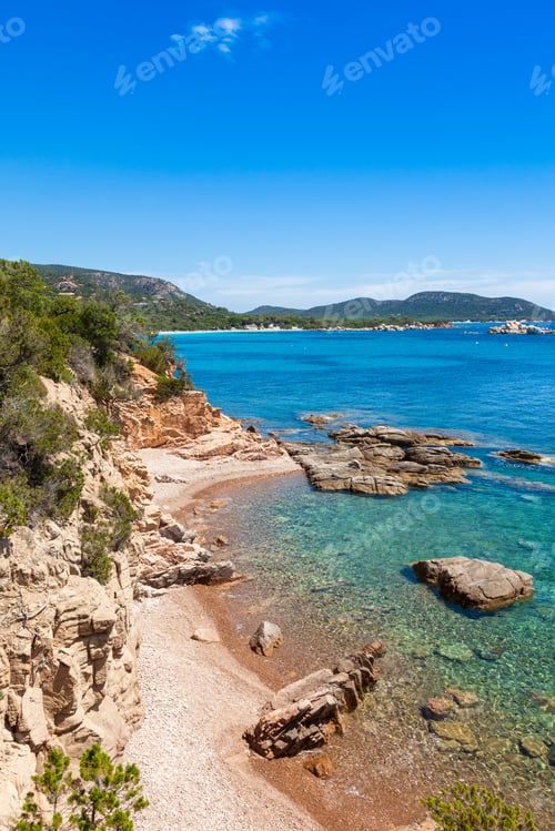 Preview: view of Rondinara beach in Corsica Island in France