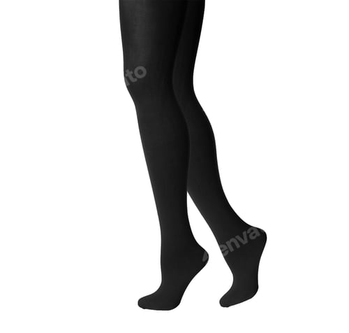 Preview: Black Tights Against a White Background