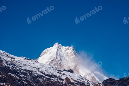 Preview: Landscape view of Moutain Manaslu in Pork, Gorkha.