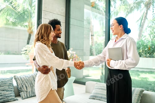 Preview: A real estate agent with a young couple