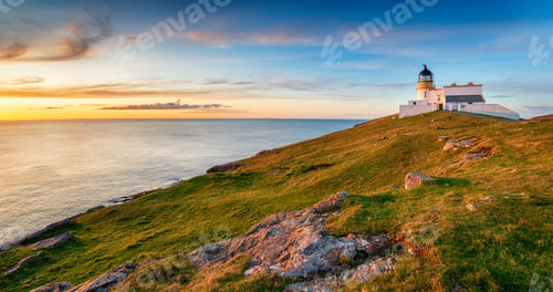 Preview: Sunset at Stoer head lighthouse in Scotland