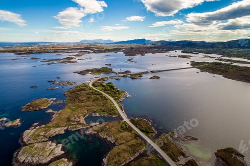 Preview: Atlantic Ocean Road aerial photography.