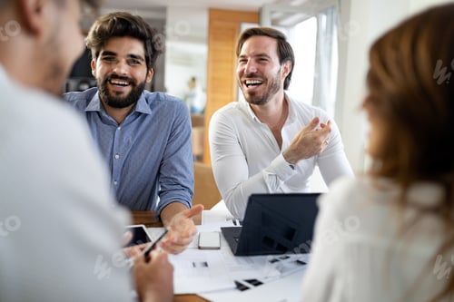 Preview: Entrepreneurs and business people conference in modern meeting room