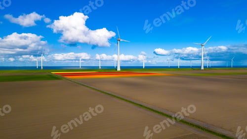 Preview: A serene landscape unfolds before us, with a vast field stretching out beneath a clear spring sky
