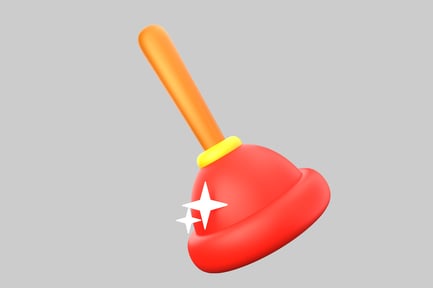Preview: Cartoon plunger tool with handle