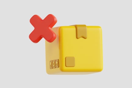 Preview: 3D Cartoon Cancel Delivery Asset