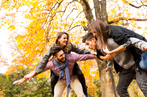 Preview: People in autumn park