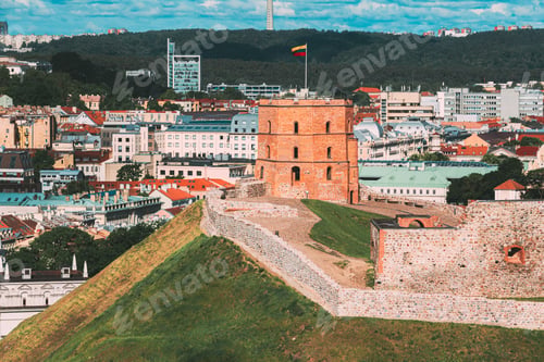Preview: Tower Of Gediminas Gedimino In Vilnius, Lithuania. Historic Symbol Of The City Of Vilnius And Of