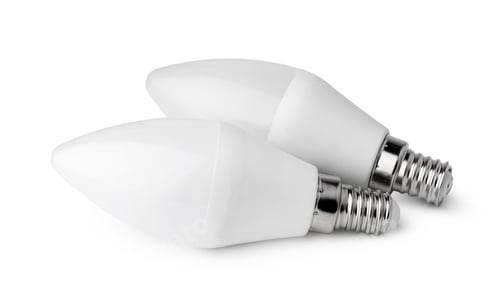 Preview: Two light bulbs isolated on white background