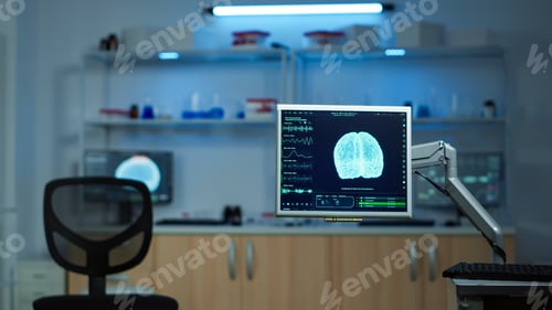 Preview: Neurology medical clinic with nobody in it modernly equipped