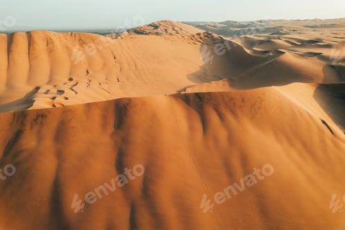 Preview: Aerial sunset photo of desert textures in Huacachina, Ica, Peru, South America