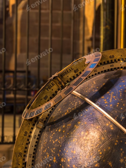 Preview: Armillary Sphere with Celestial Star Chart