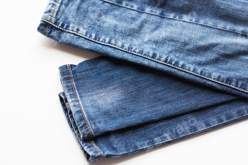 Preview: denim pants or jeans on white background