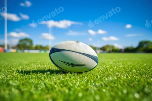 Preview: Rugby ball seen laying on field