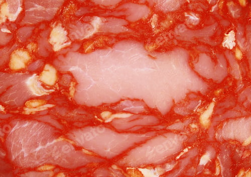 Preview: Closeup shot of a slice of salami