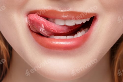 Preview: natural tongue open mouth