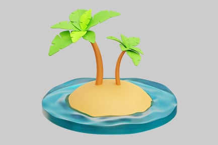 Preview: Tropical Island With Palm Trees