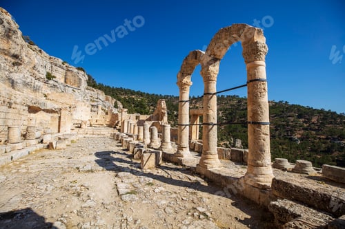 Preview: A view from the Ancient Alahan Monastery in Mut, Mersin, Turkey