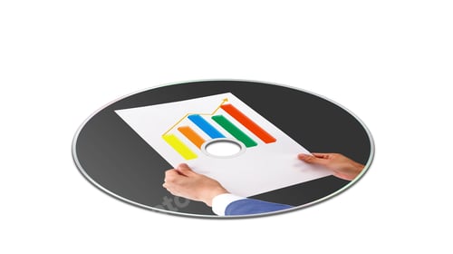 Preview: single cd isolated on a white background