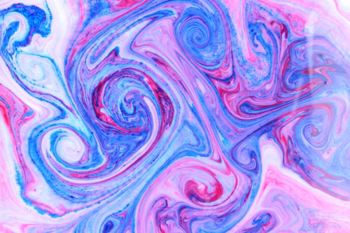 Preview: Abstract Multicolored Background. Fine Art Of Pink Blue. Blue Pink Texture. Colored Paint Stains In