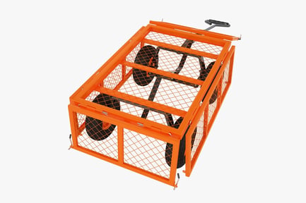 Preview: Open Garden Cart with Mesh Sides