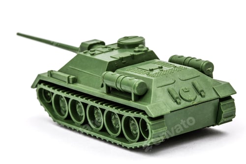 Preview: The toy tank, isolate on white background