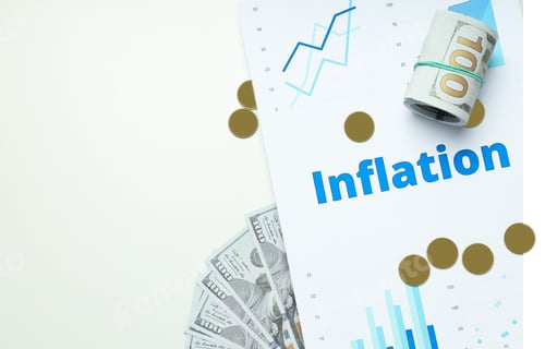 Preview: Concept of financial, economic problems and inflation, space for text