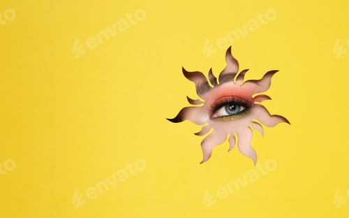 Preview: Eye of a young beautiful woman with a beauty make-up