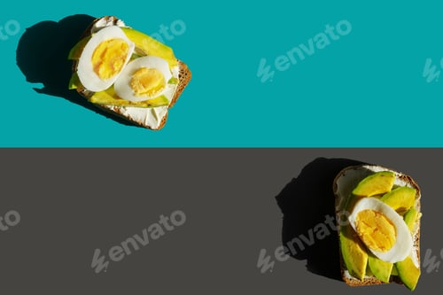 Preview: Healthy lunch snack. Avocado sandwiches.