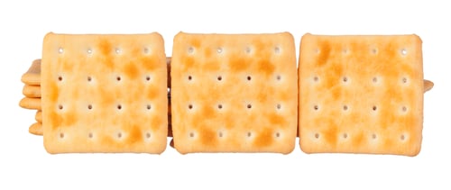 Preview: crackers pile on white background
