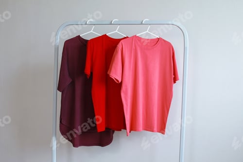 Preview: Red Color T-shirt Mockup