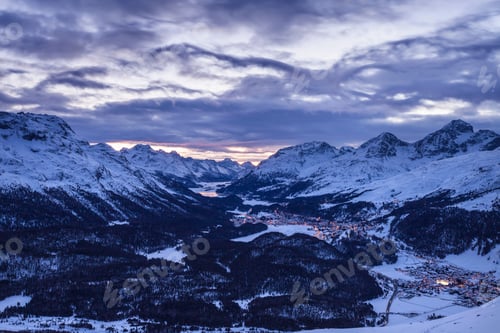 Preview: Winter landscape, Engadine, Switzerland