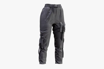 Preview: Tactical Cargo Pants with Belt - Womenswear