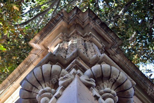 Preview: Looking up admiring beautiful architecture in Balboa Park in San Diego