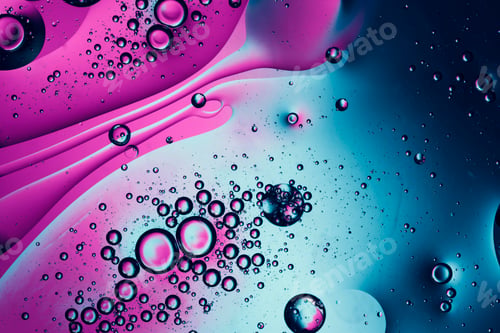Preview: air bubbles in cold drink with colorful lights