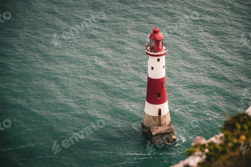 Preview: Lighthouse along the White Cliffs of Dover near Beachy Head in Southern England