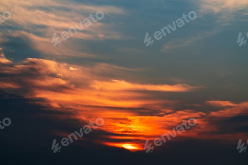 Preview: Beautiful dawn sky background texture