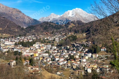 Preview: View of the village of Serina in the brembana valley Bergamo Ita
