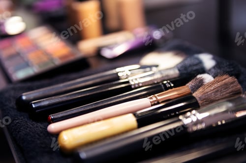 Preview: brushes in the workplace of a makeup artist