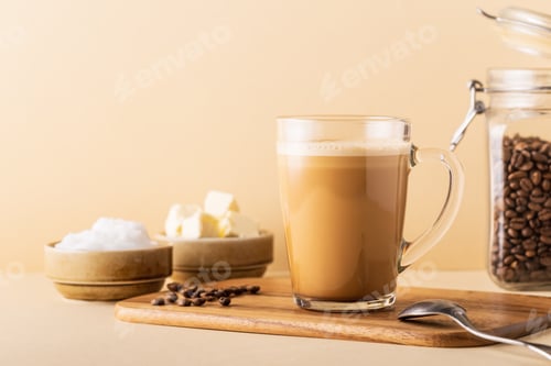 Preview: Bulletproof coffee, blended with organic butter and MCT coconut oil.