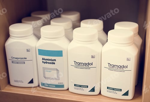 Preview: Group of medicine drugs stock