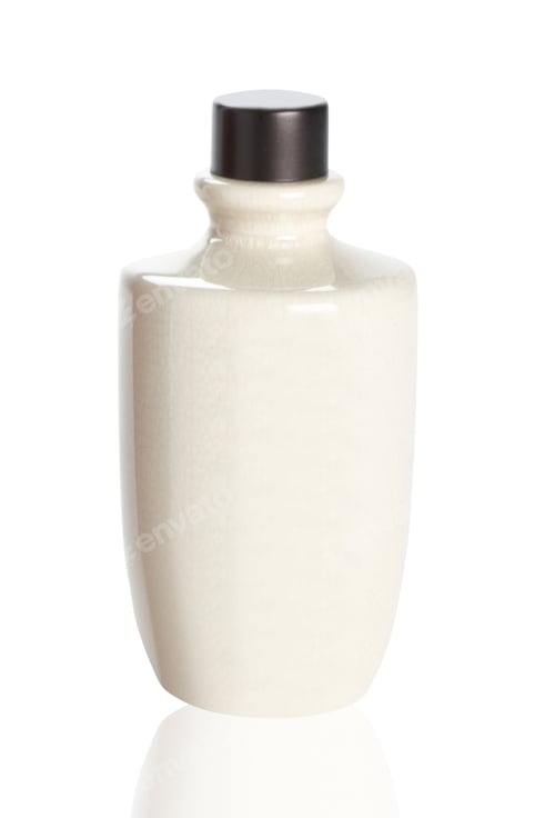 Preview: white earthenware bottle