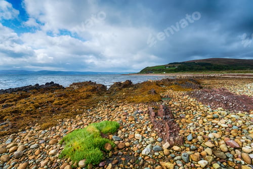 Preview: Low tide at the beach at Machrie Bay on the Isle of Arran