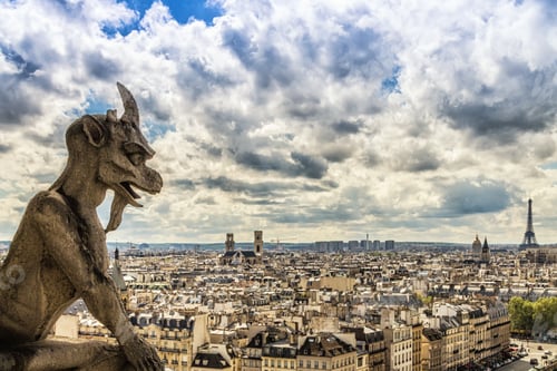 Preview: Gargoyle on Notre Dame Cathedral, Paris, France