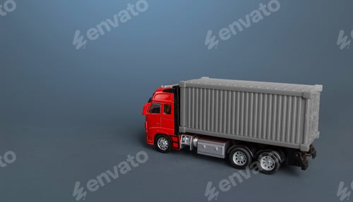 Preview: Fright truck. Transport business. Logistics. Express delivery, shipping.