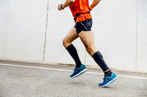 Preview: running uphill male athlete